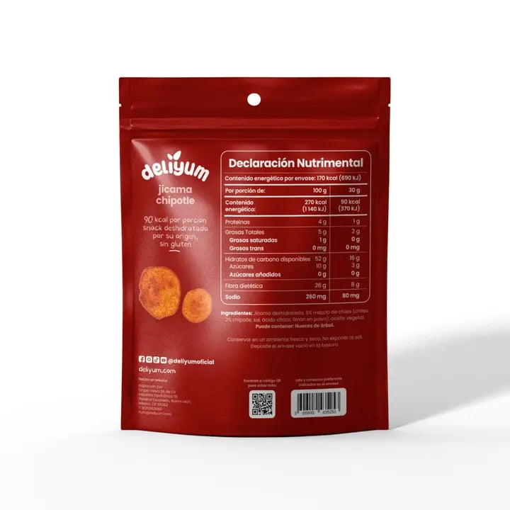 Deliyum Chips Jícama Chipotle 60 g