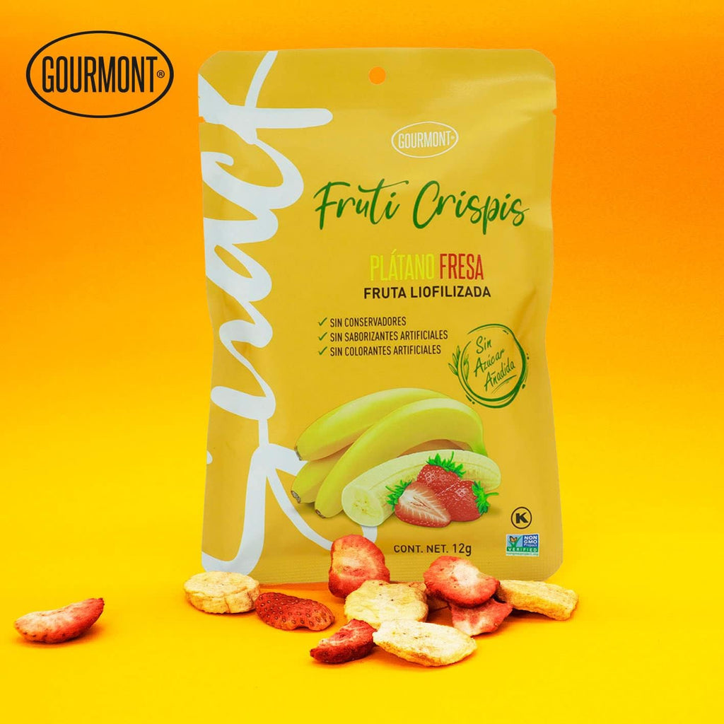Fruti Crispis Fresa Banana Liofilizados