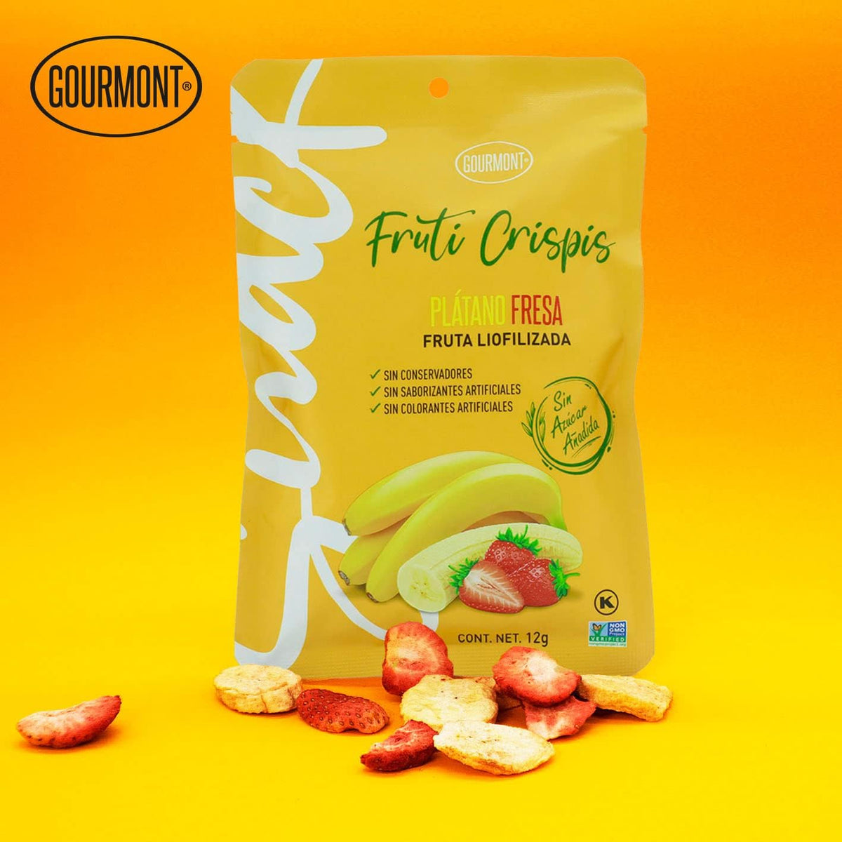 Fruti Crispis Fresa Banana Liofilizados