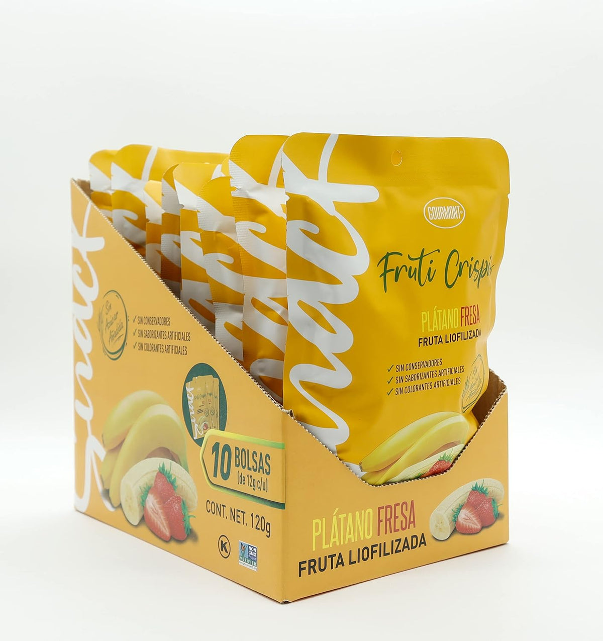 Fruti Crispis Fresa Banana Liofilizados