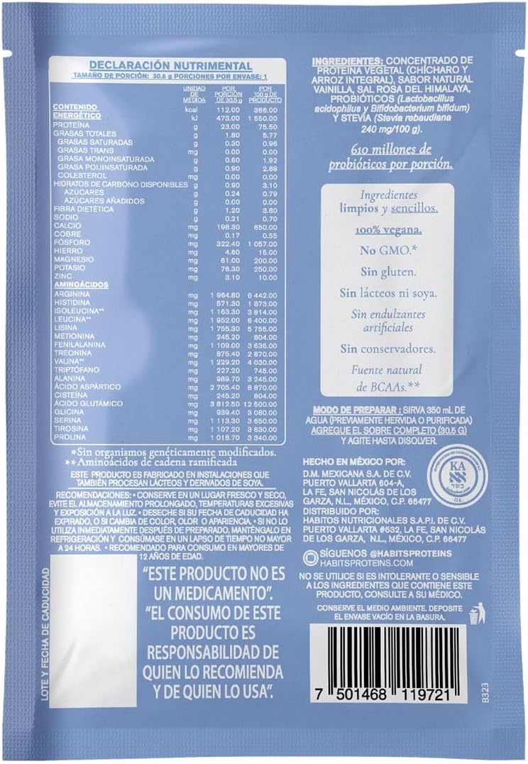 Habits Sachet Proteína 23 g Vainilla