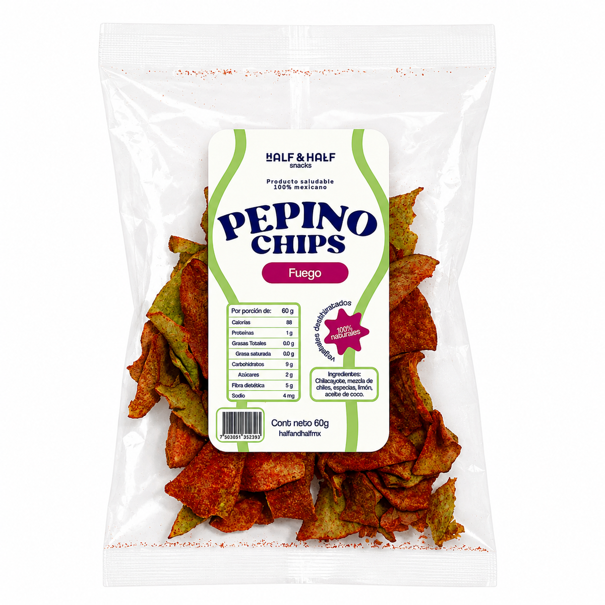 Half & Half Chips Pepino Fuego
