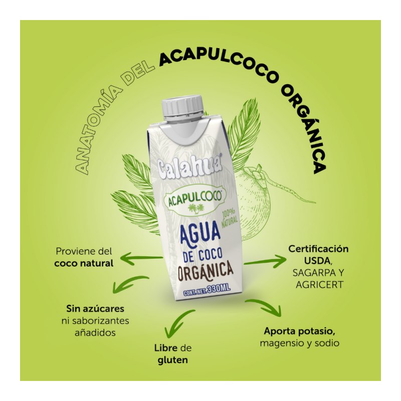 Acapulcoco Agua de Coco 330 ml